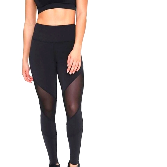 Forever 21 Pants - Forever 21 Black Leggings Sheer Panels, Medium